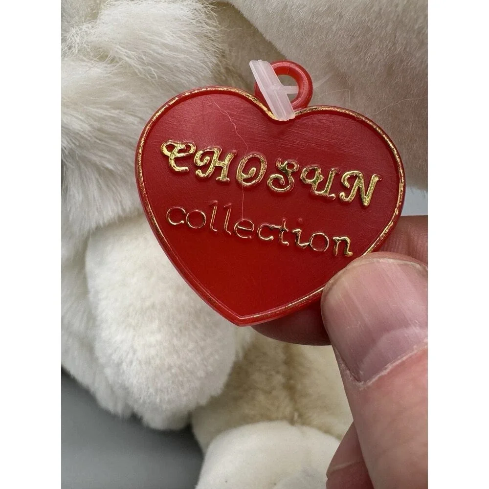 Vintage White & Beige Bunny Rabbit Plush By Chosun 8